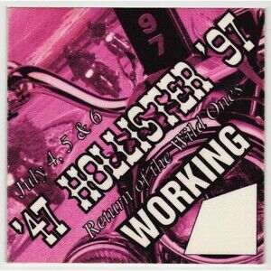 1997 Hollister Biker Motorcycle Working Backstage Pass Blue Oyster Cult Foghat